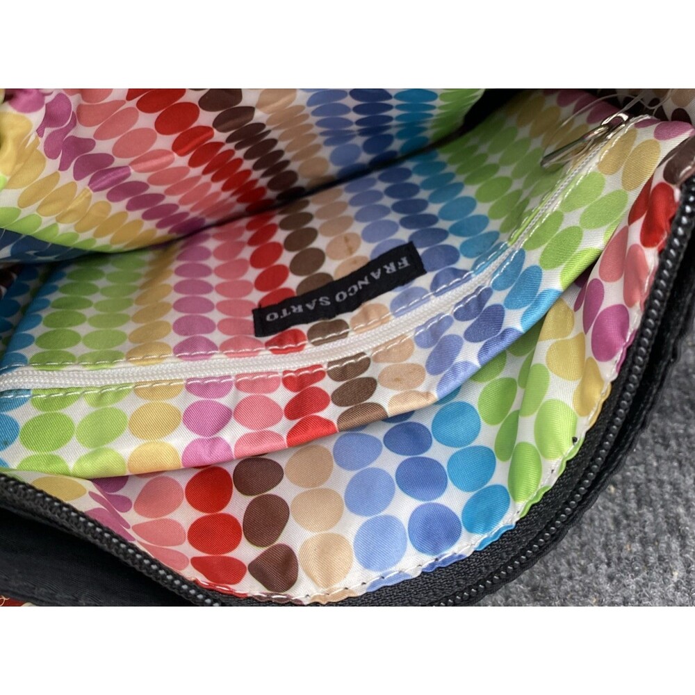 Franco Sarto Organization Over The Rainbow Black Crossbody Bag NWT Travel Retro - Picture 7 of 16